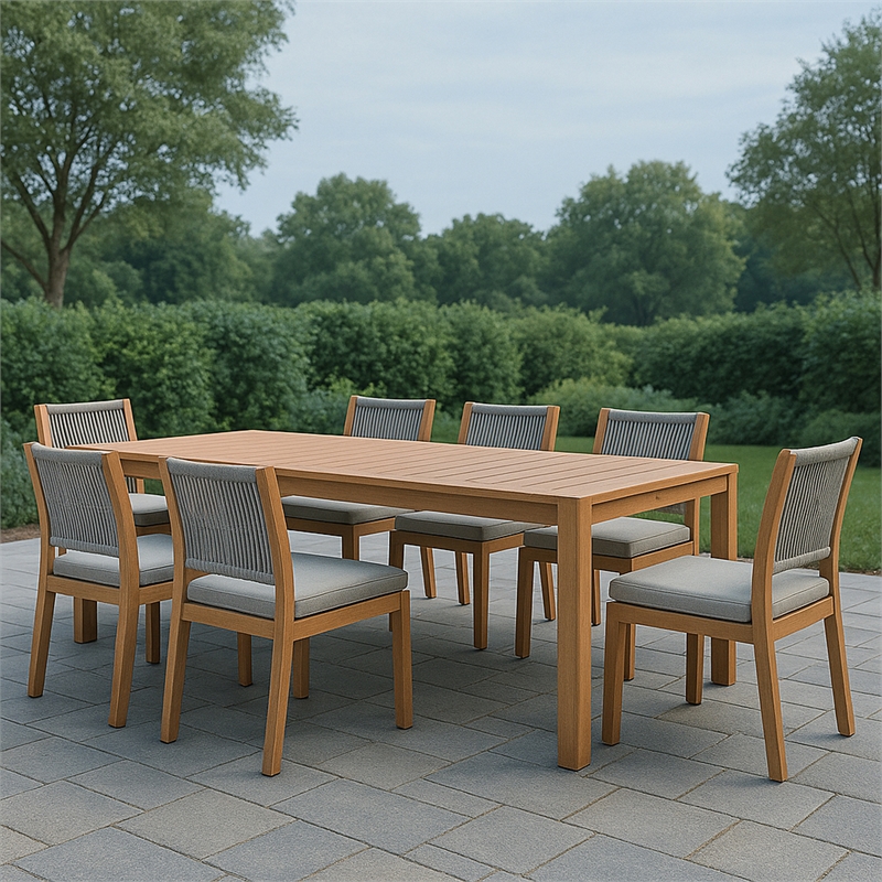 Meridian Furniture Maui Grey Outdoor Patio Dining Side Chair (Set of 2)