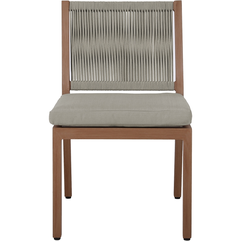 Meridian Furniture Maui Grey Outdoor Patio Dining Side Chair (Set of 2)