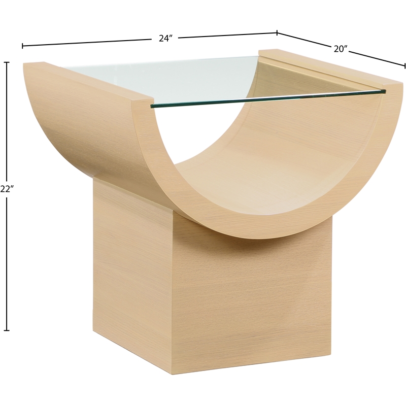 Meridian Furniture Beverwil Natural Oak End Table