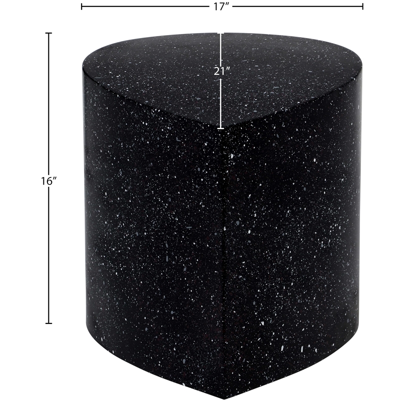 Meridian Furniture Petal Black Terrazzo Pattern Iron Metal Table Coffee Table