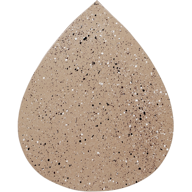 meridian furniture petal taupe terrazzo pattern iron metal coffee table