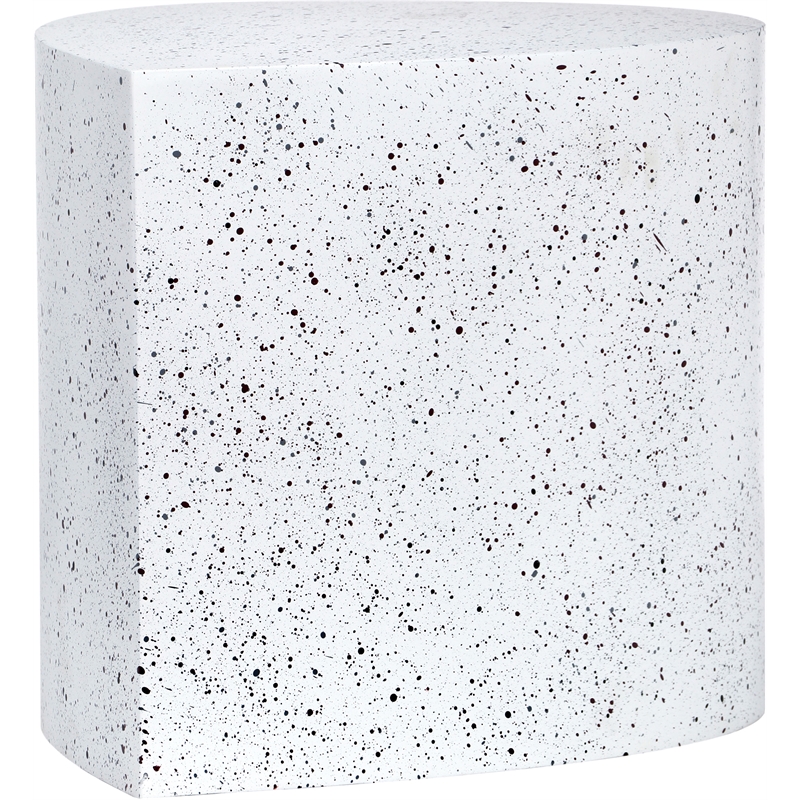 Meridian Furniture Petal White Terrazzo Pattern Iron Metal Coffee Table