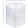 Meridian Furniture Petal White Terrazzo Pattern Iron Metal Coffee Table