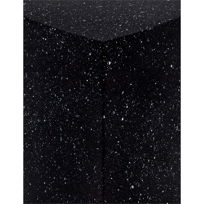 Meridian Furniture Petal 4-Piece Black Terrazzo Pattern Iron Metal Coffee Table