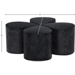 Meridian Furniture Petal 4-Piece Black Terrazzo Pattern Iron Metal Coffee Table