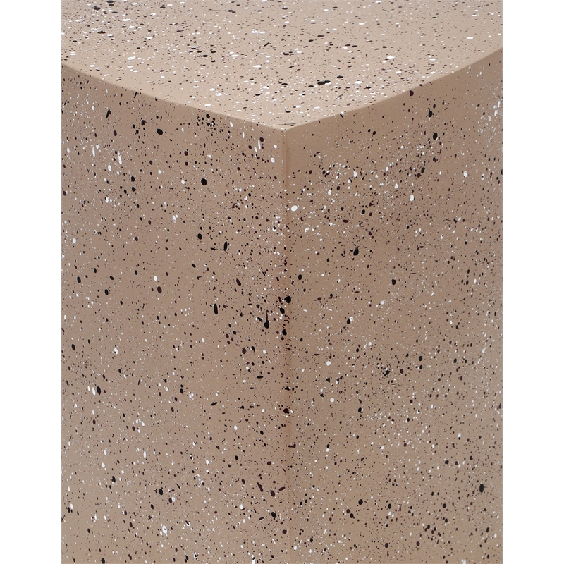 Meridian Furniture Petal 4-Piece Taupe Terrazzo Pattern Iron Metal Coffee Table
