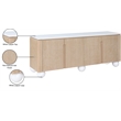 Meridian Furniture Cardiff Natural Wood Veneer and White Laquer Sideboard/Buffet