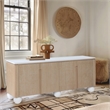 Meridian Furniture Cardiff Natural Wood Veneer and White Laquer Sideboard/Buffet