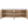 Meridian Furniture Cardiff Natural Wood Veneer and White Laquer Sideboard/Buffet