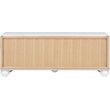 Meridian Furniture Cardiff Natural Wood Veneer and White Laquer Sideboard/Buffet