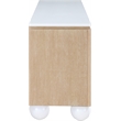 Meridian Furniture Cardiff Natural Wood Veneer and White Laquer Sideboard/Buffet