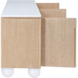 Meridian Furniture Cardiff Natural Wood Veneer and White Laquer Sideboard/Buffet