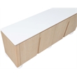 Meridian Furniture Cardiff Natural Wood Veneer and White Laquer Sideboard/Buffet