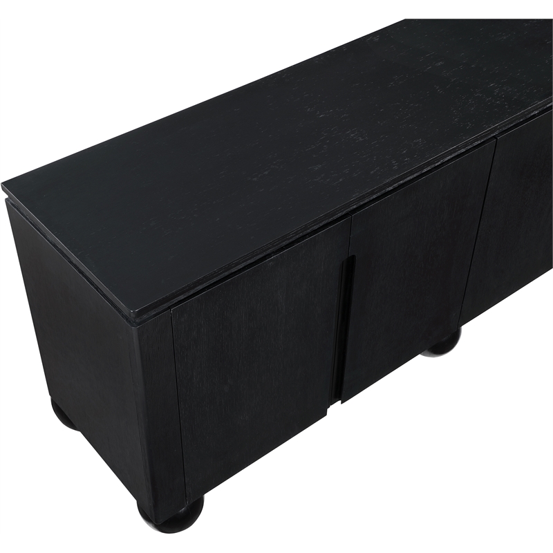 Meridian Furniture Cardiff Black Wood Veneer Sideboard/Buffet