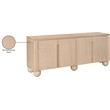 Meridian Furniture Cardiff Natural Wood Veneer Sideboard/Buffet