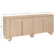Meridian Furniture Cardiff Natural Wood Veneer Sideboard/Buffet