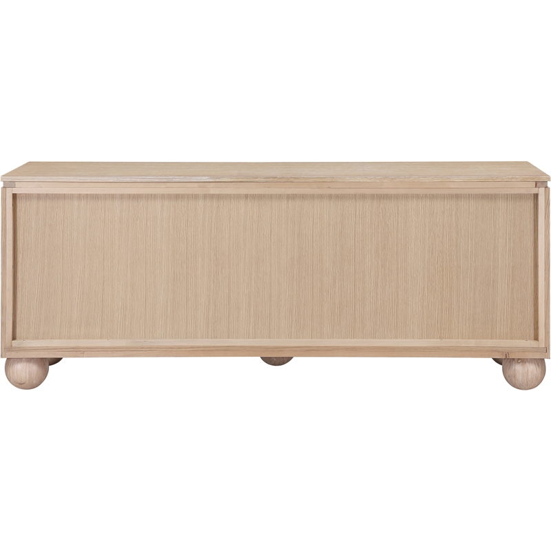 Meridian Furniture Cardiff Natural Wood Veneer Sideboard/Buffet