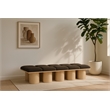 Meridian Furniture Pavilion Brown Boucle Fabric Bench