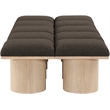 Meridian Furniture Pavilion Brown Boucle Fabric Bench