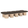 Meridian Furniture Pavilion Brown Boucle Fabric Bench