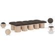 Meridian Furniture Pavilion Brown Boucle Fabric Bench