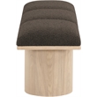 Meridian Furniture Pavilion Brown Boucle Fabric Bench
