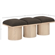 Meridian Furniture Pavilion Brown Boucle Fabric Bench