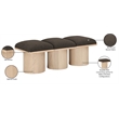 Meridian Furniture Pavilion Brown Boucle Fabric Bench