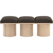 Meridian Furniture Pavilion Brown Boucle Fabric Bench