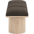 Meridian Furniture Pavilion Brown Boucle Fabric Bench