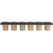 Meridian Furniture Pavilion Brown Boucle Fabric Bench