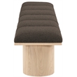 Meridian Furniture Pavilion Brown Boucle Fabric Bench