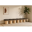 Meridian Furniture Pavilion Brown Boucle Fabric Bench