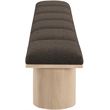 Meridian Furniture Pavilion Brown Boucle Fabric Bench