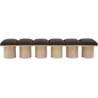 Meridian Furniture Pavilion Brown Boucle Fabric Bench