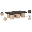Meridian Furniture Pavilion Brown Boucle Fabric Bench