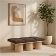 Meridian Furniture Pavilion Brown Boucle Fabric Bench