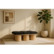 Meridian Furniture Pavilion Brown Boucle Fabric Bench