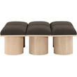 Meridian Furniture Pavilion Brown Boucle Fabric Bench