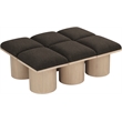 Meridian Furniture Pavilion Brown Boucle Fabric Bench