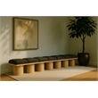 Meridian Furniture Pavilion Brown Boucle Fabric Bench