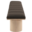 Meridian Furniture Pavilion Brown Boucle Fabric Bench