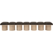 Meridian Furniture Pavilion Brown Boucle Fabric Bench