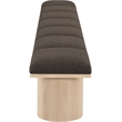 Meridian Furniture Pavilion Brown Boucle Fabric Bench