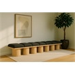 Meridian Furniture Pavilion Brown Boucle Fabric Bench