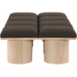 Meridian Furniture Pavilion Brown Boucle Fabric Bench