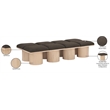 Meridian Furniture Pavilion Brown Boucle Fabric Bench