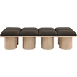 Meridian Furniture Pavilion Brown Boucle Fabric Bench