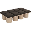 Meridian Furniture Pavilion Brown Boucle Fabric Bench