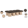 Meridian Furniture Pavilion Brown Boucle Fabric Bench